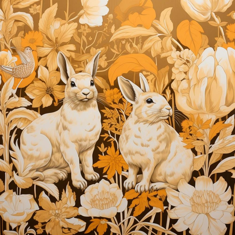 Feuillage d'Automne Lapin - Format Carré 2