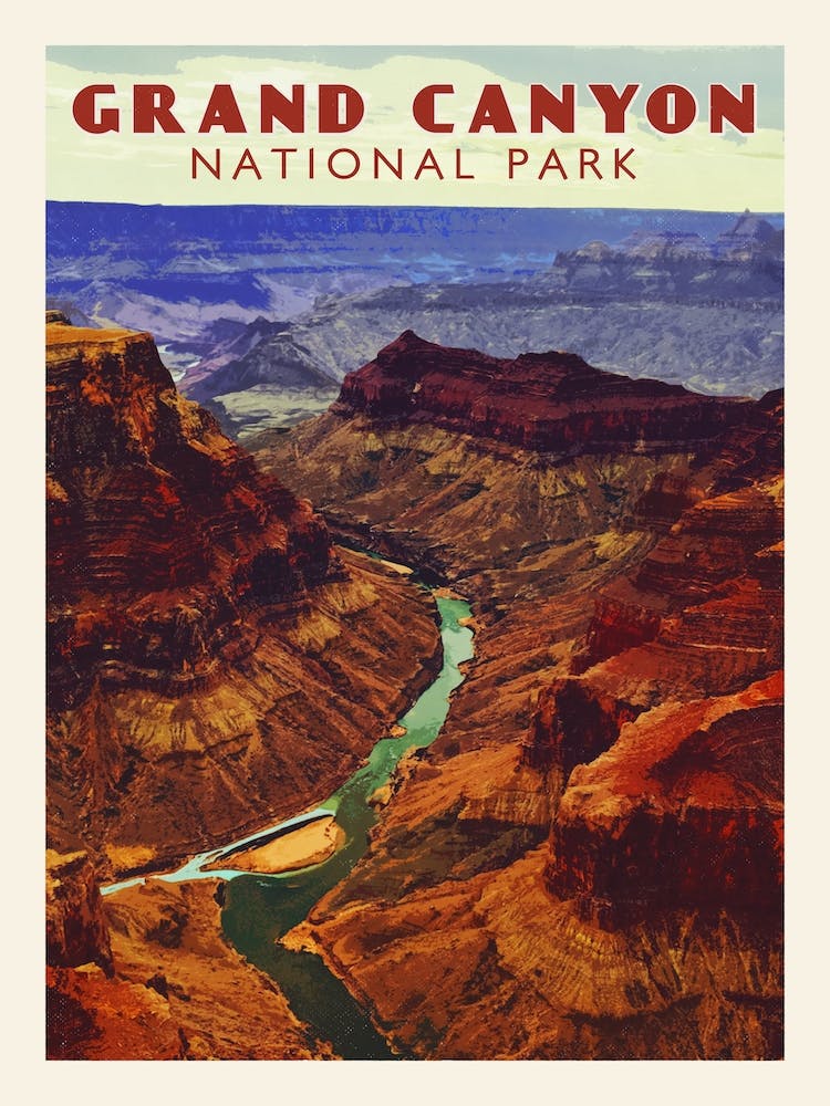 Grand Canyon National Park Travel Poster