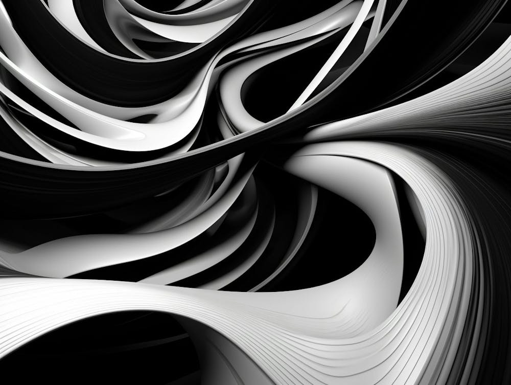 Infinity Abstract Black And White 6