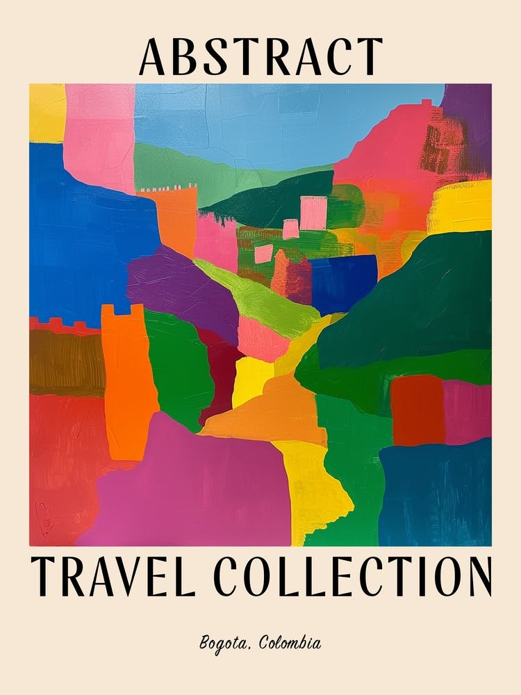 Abstract Travel Collection Poster Bogota Colombia 1