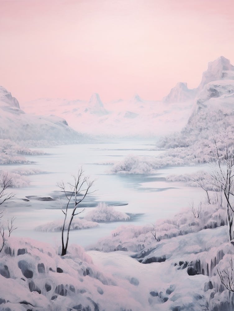 Dreamy Winter Painting Vatnajkull National Park Iceland 1