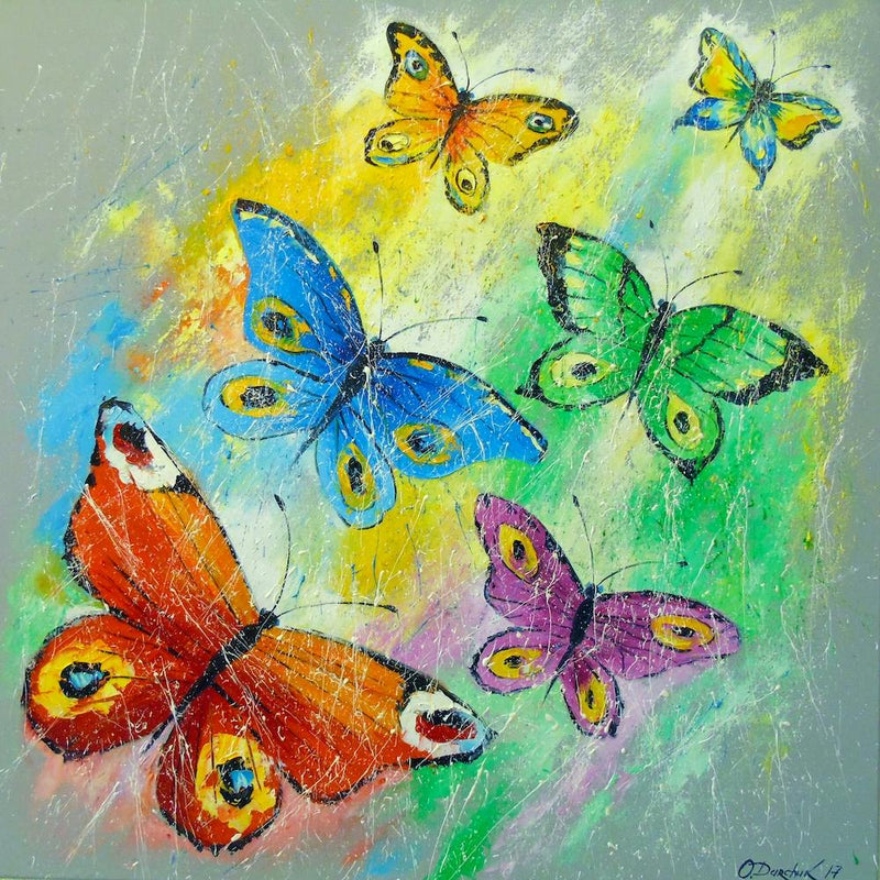 Butterflies in flight