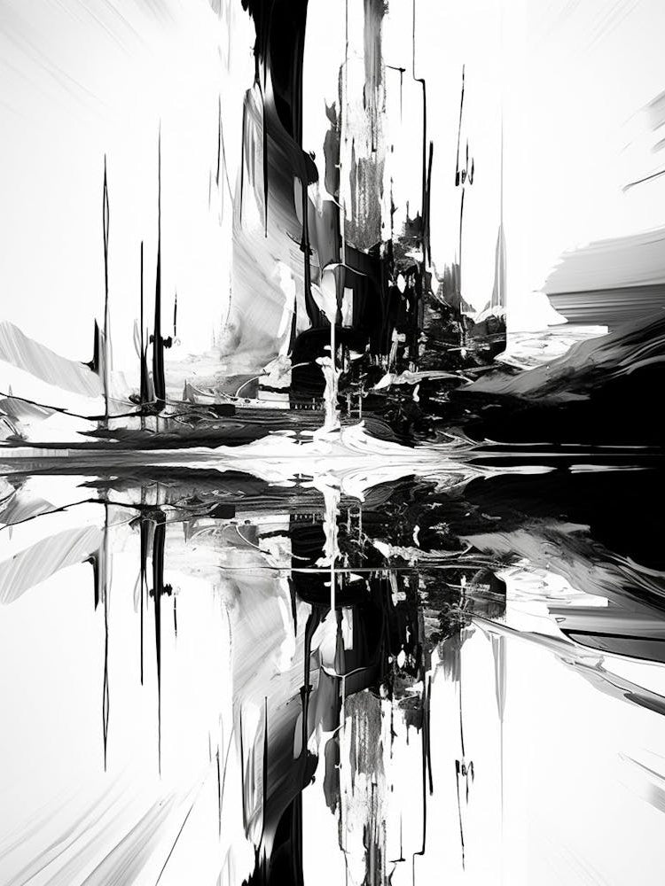 Reflection Abstract Black And White 10
