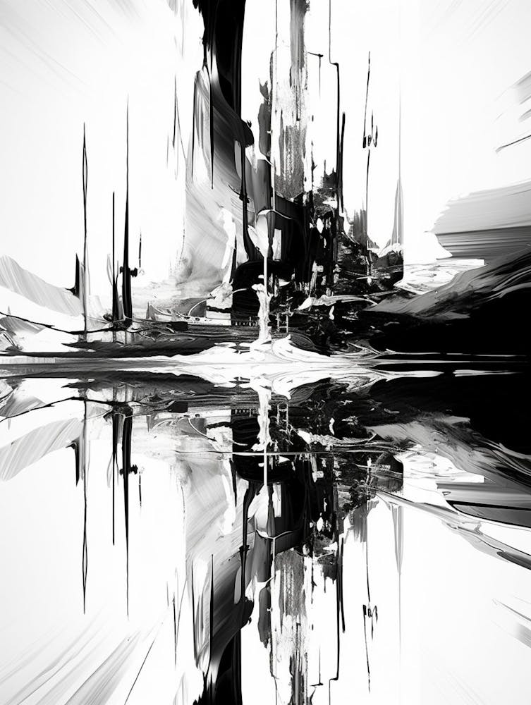 Reflection Abstract Black And White 10