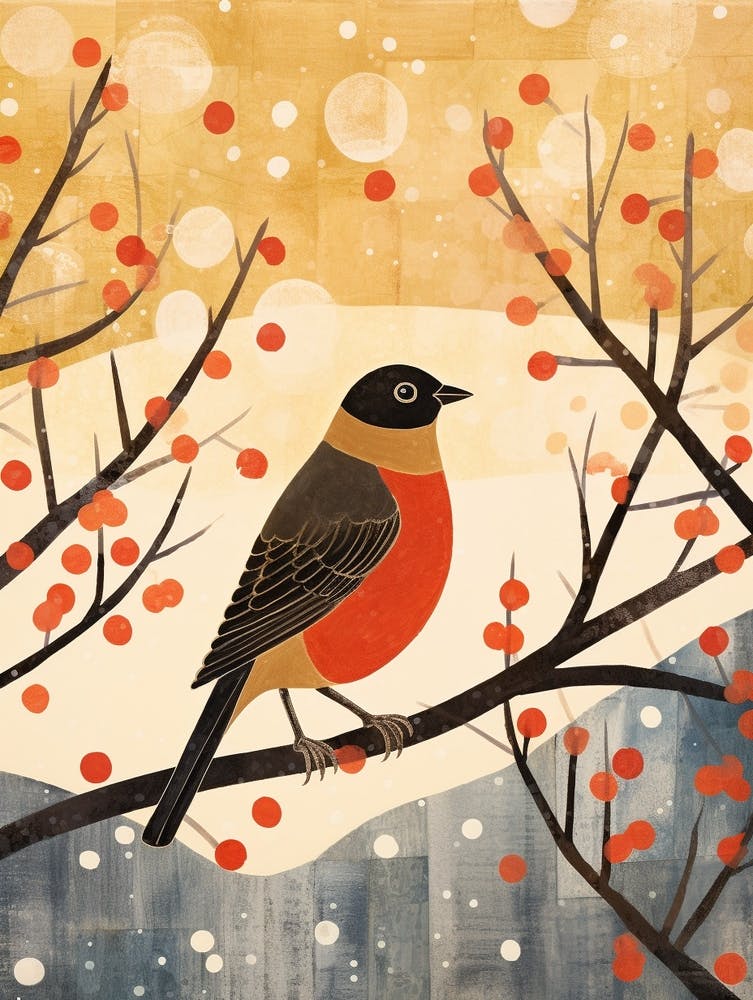 Bird Illustration Blackbird 2