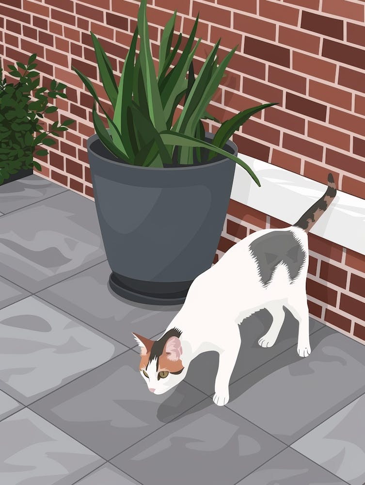 Cat On The Patio 1