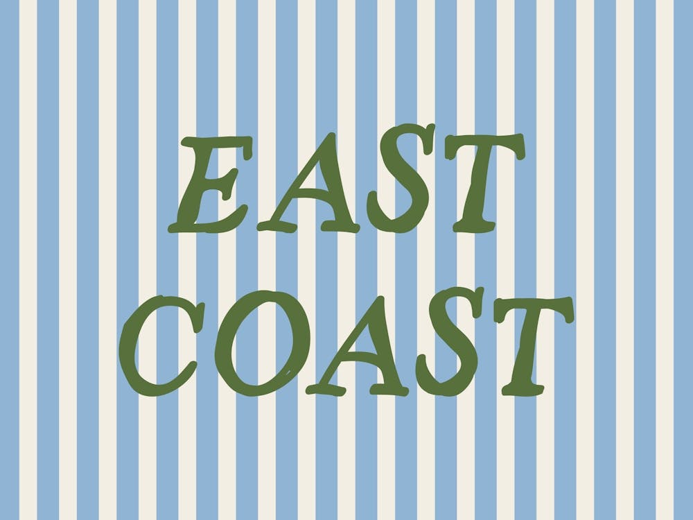 East Coast Striped Blue Poster