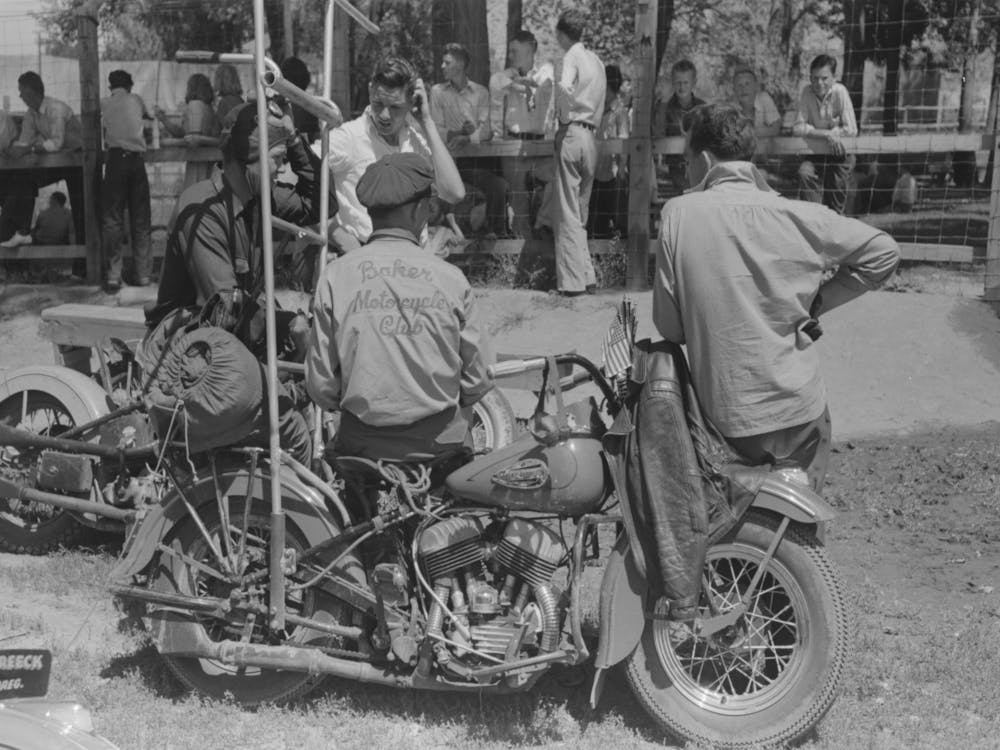 Motorcycle Racers, Fourth Of July, Vale, Oregon By Russell Lee