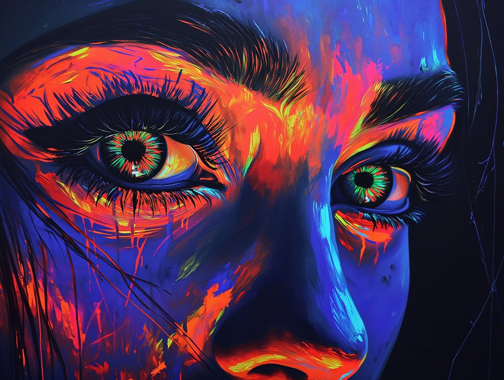 Blacklight Painting Female