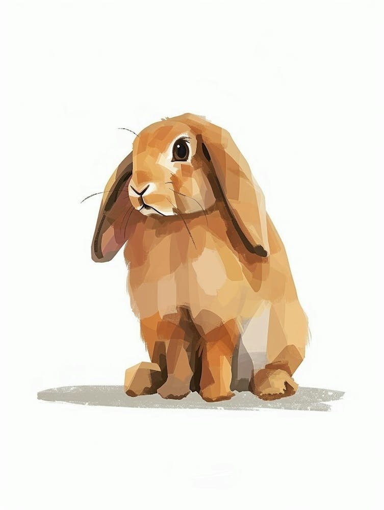 Flemish Giant Rabbit Kids Illustration 2