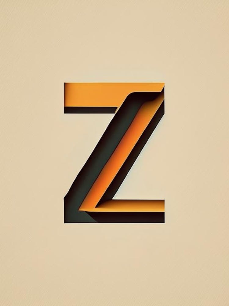 Z, Letter, Alphabet Retro Minimal 1