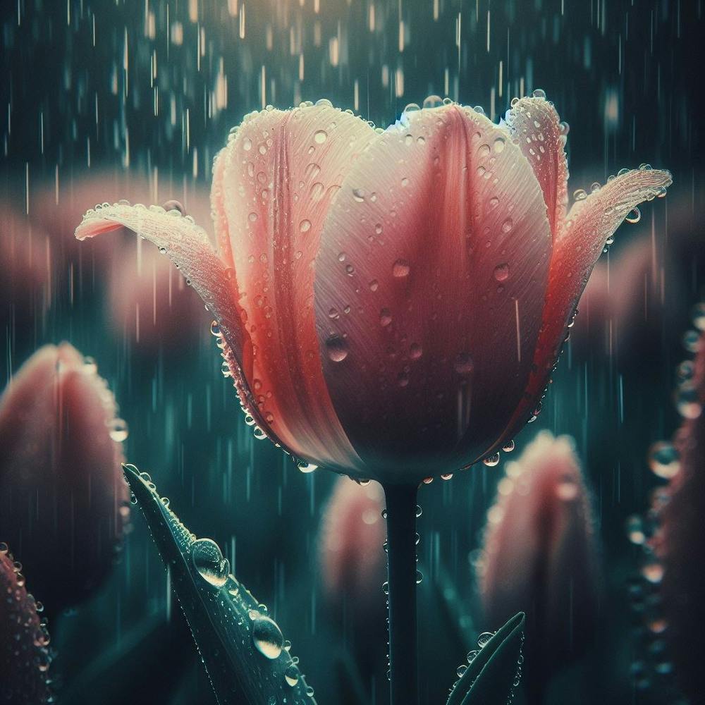 Tulips Getting Wet