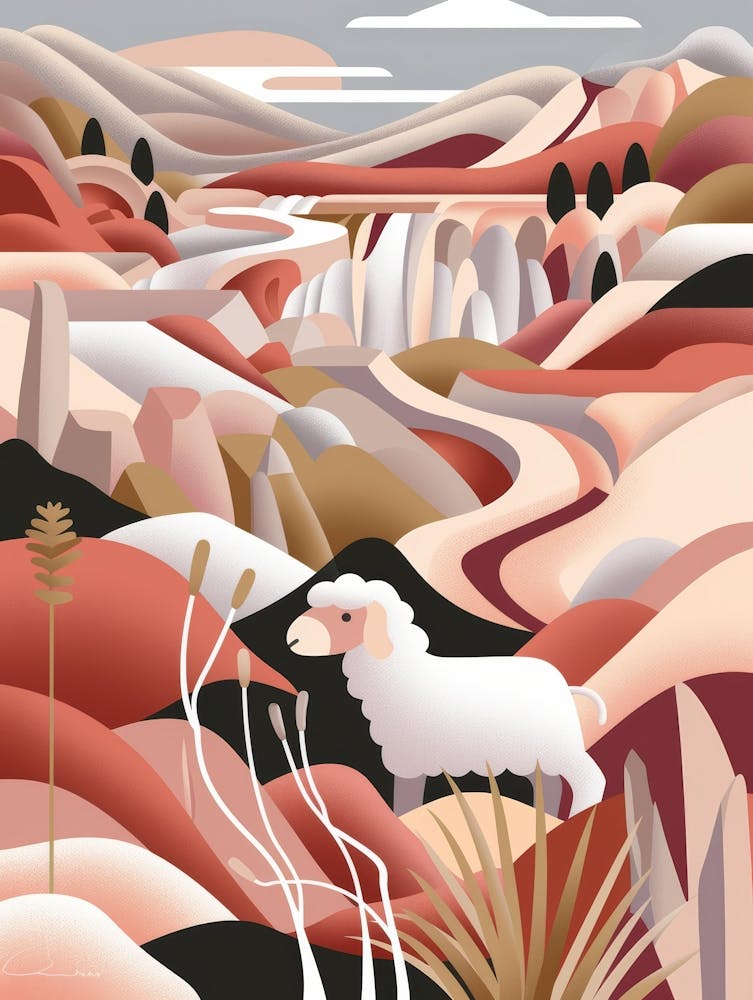 Sheep In The Mountains