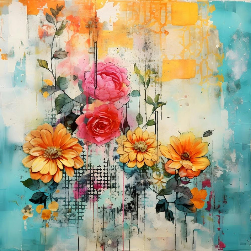 Vintage Bright Flowers 9