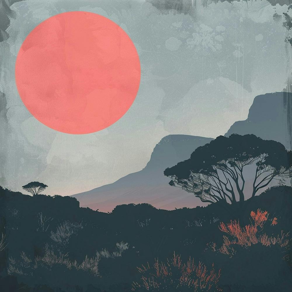 South Africa Sunset In The Desert 1