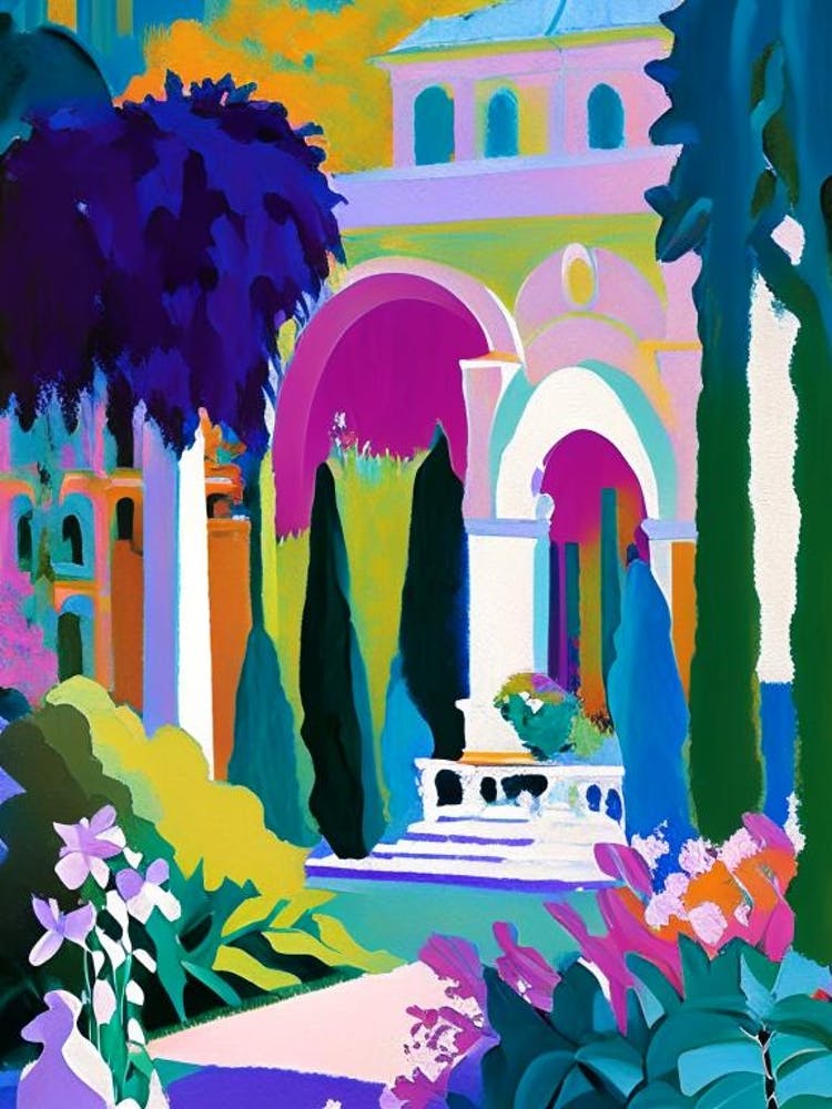 Mirabell Palace Gardens, Austria Abstract Still Life