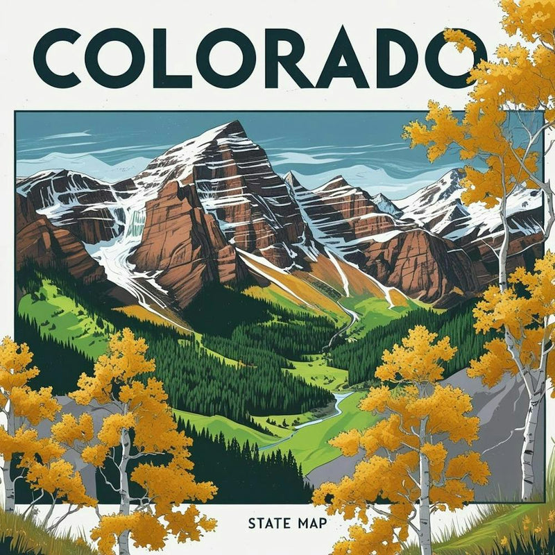Colorado, Written In A Cool Font On Top Of State Map Of Colorado 4
