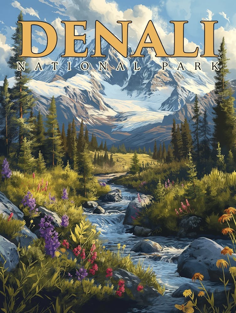 Denali's Majesty - A National Park Adventure Poster