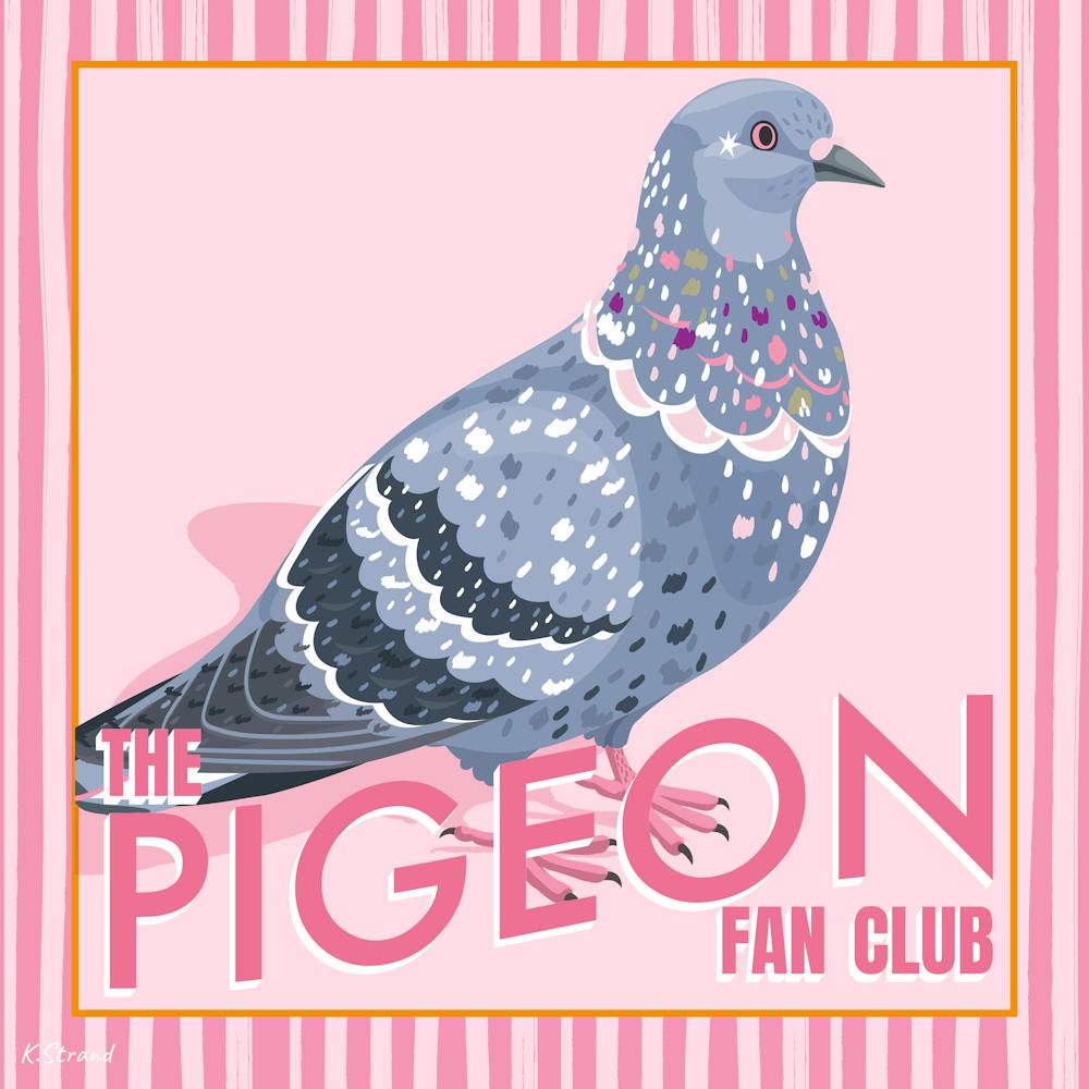 Pigeon Fan Club | Pink Pigeon Art 1