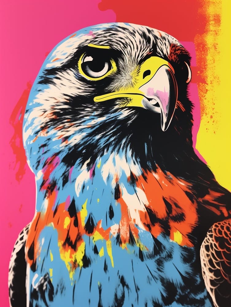 Andy Warhol Style Bird Falcon 4