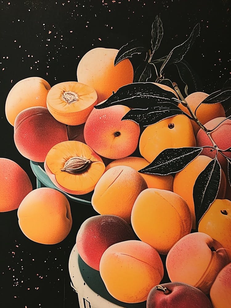 Art Deco Peaches Still Life 2