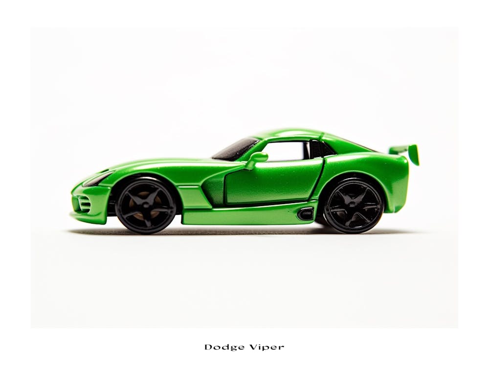 Toy Car Dodge Viper Green Poster