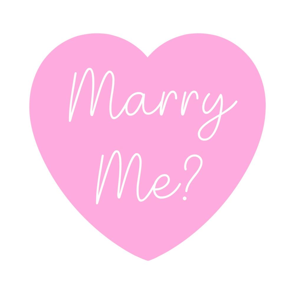 Marry Me Proposal Valentines Heart