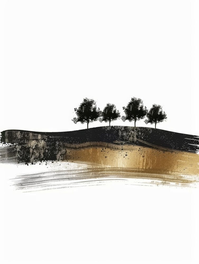 Three Trees On A Hill