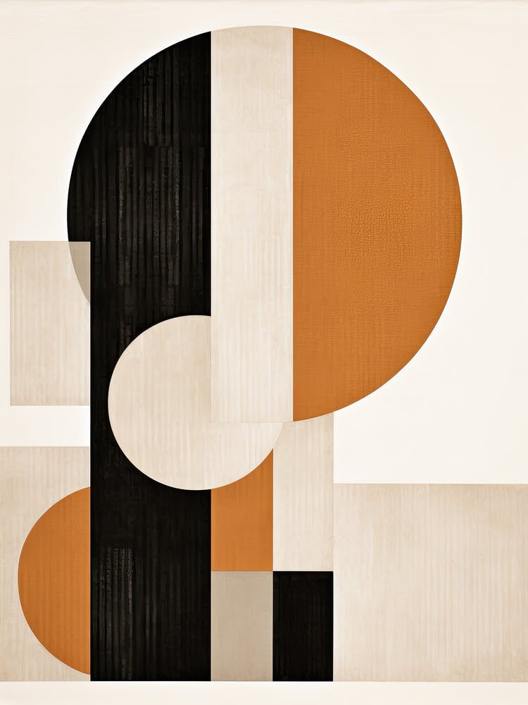 Beige Dance Of Mid Century Shadows