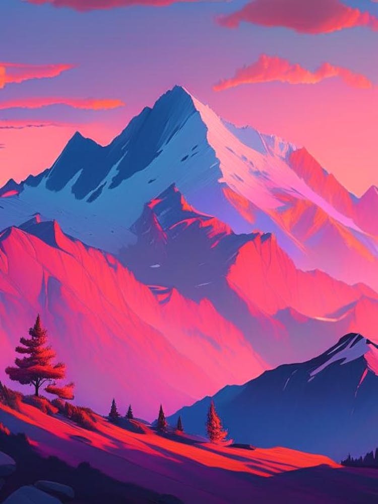 The Rocky Mountains Dreamy Sunset 2