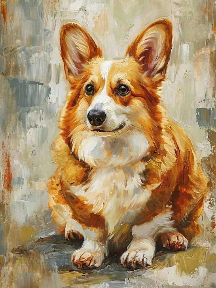 Pembroke Welsh Corgi Acrylic Painting 6