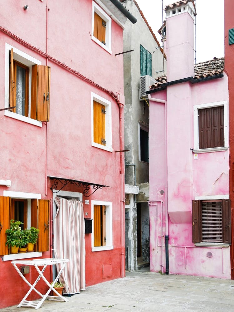 Pink Burano Courtyard