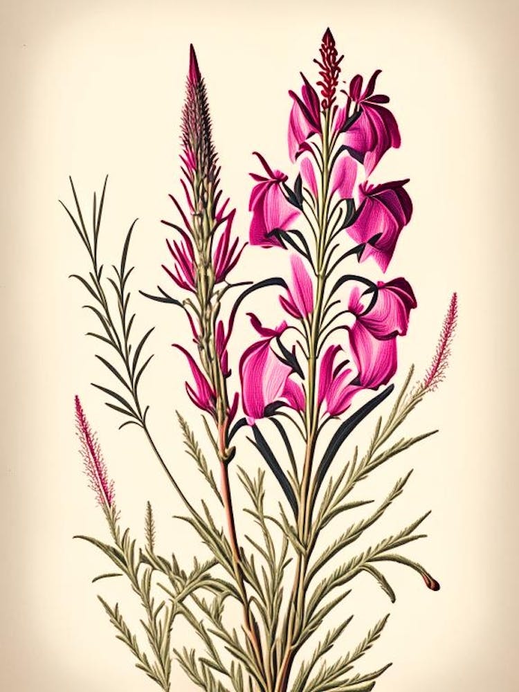 Fireweed Wildflower Vintage Botanical 2