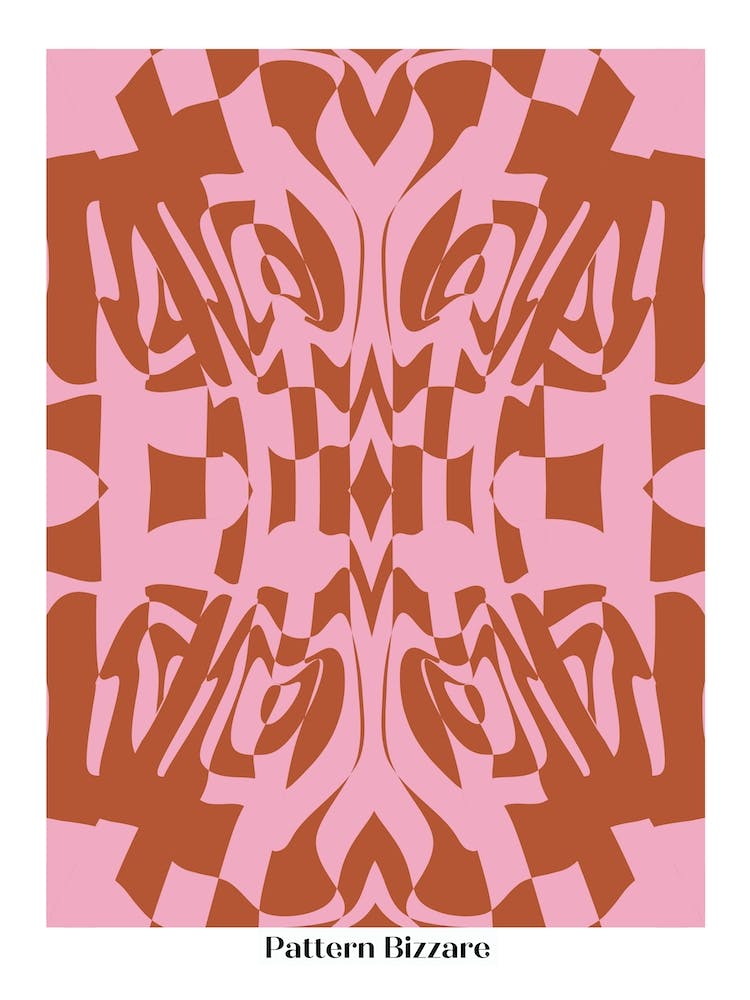 Pattern Bizarre In Warped Maroon