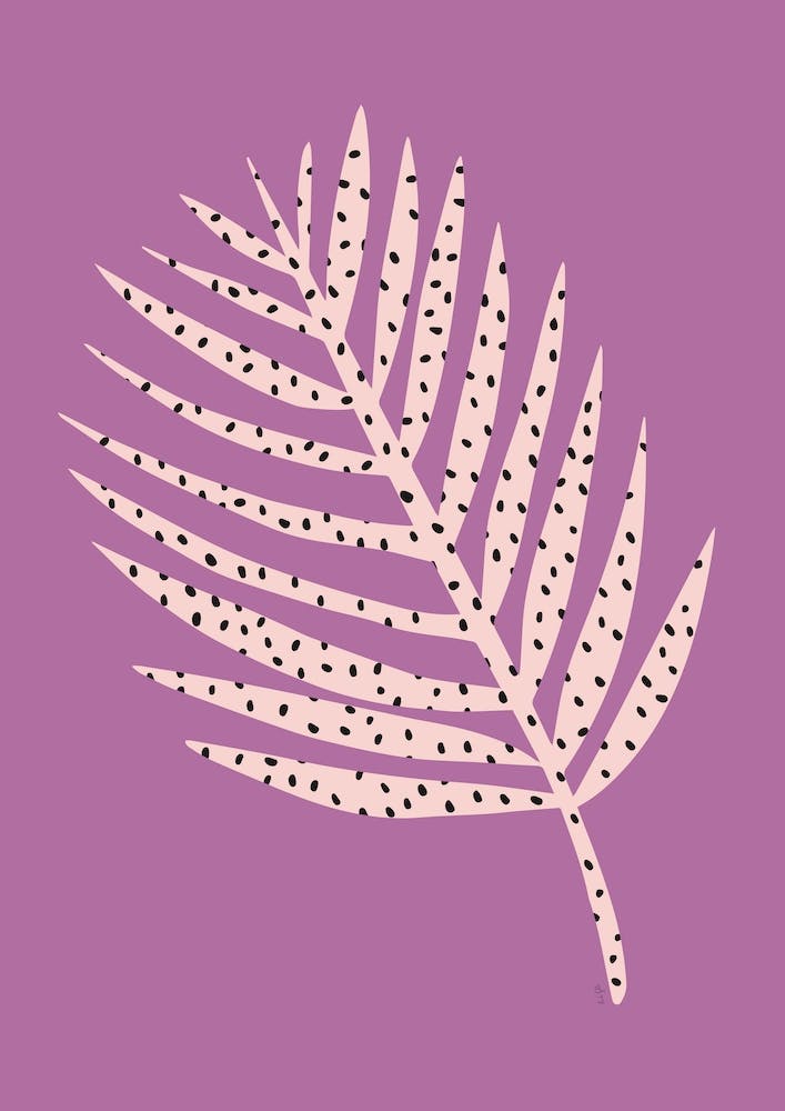 Polka Dot Leaf in Purple