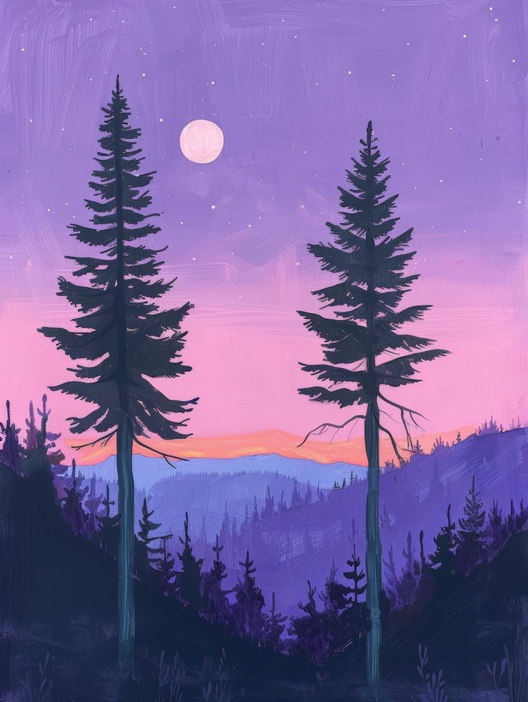 Sunset In The Woods 1