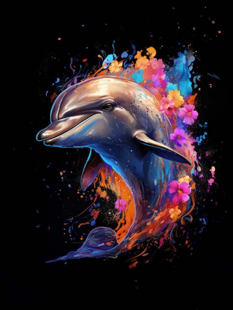 Dolphin Pop Art illustration