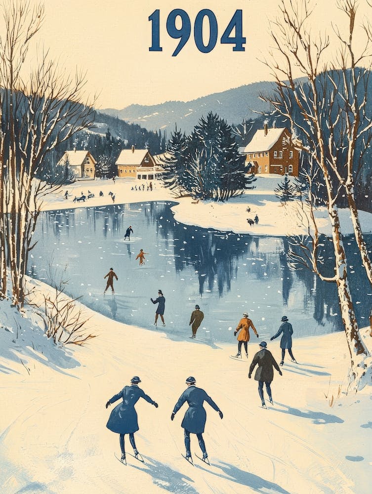 Aihrgdesign A Vintage Poster Of People Ice Skating On A Froze B6679fe3 56ef 4d77 9530 9c6fa9bdb6b5 2