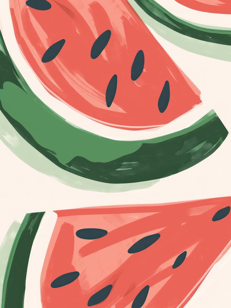 Watermelon Close Up Illustration 6