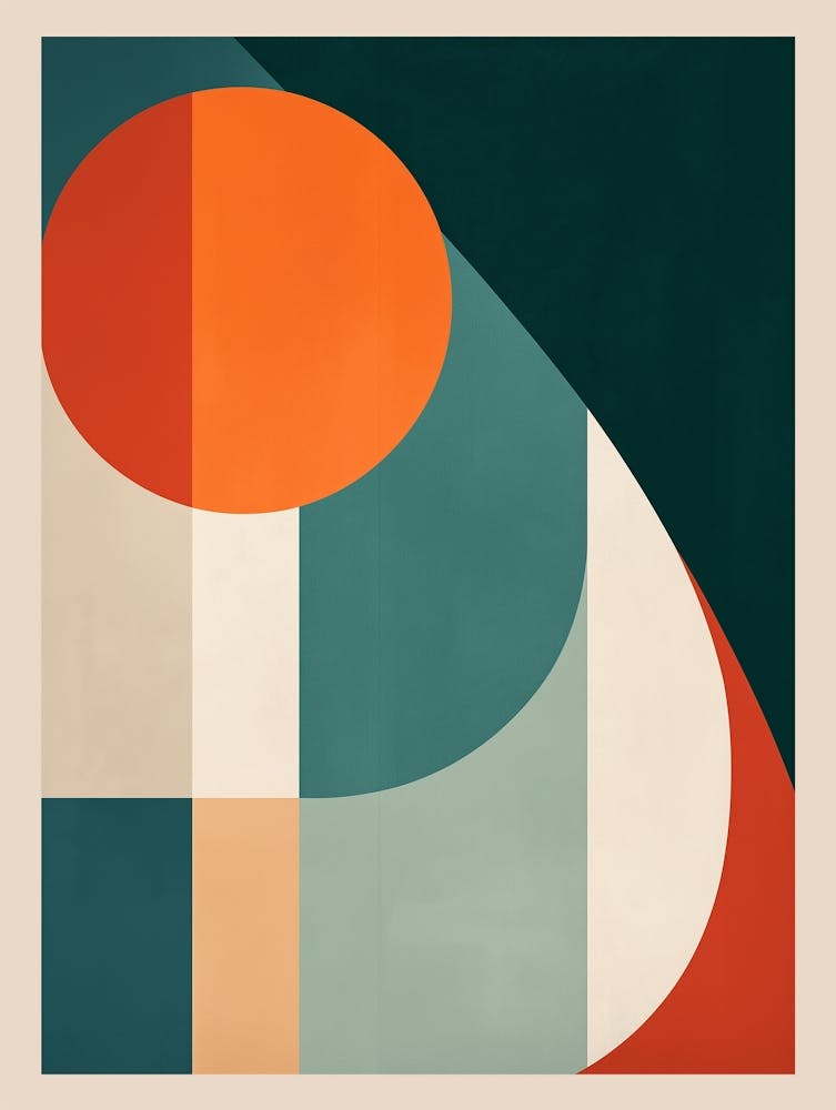 Abstract Retro Simple Shapes And Lines
