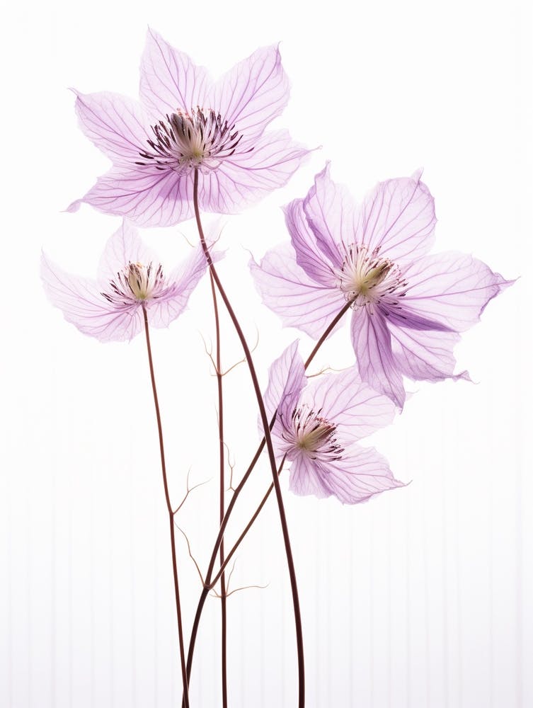 Pressed Wildflower Botanical Art Meadow Rue 1