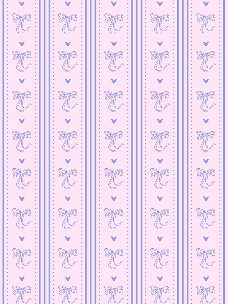 Striped Bow Wall Art | Girly Gallery Wall Art, Baby Blue