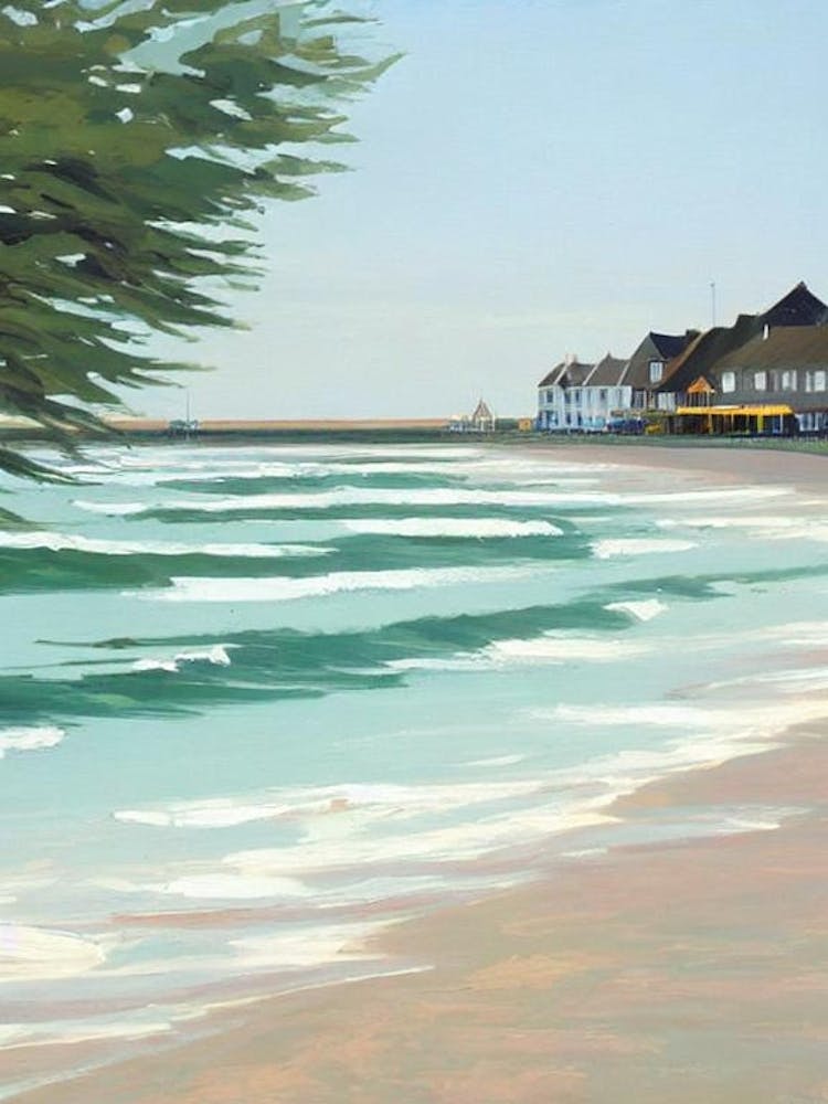 West Wittering Beach, West Sussex Contemporary Illustration 1
