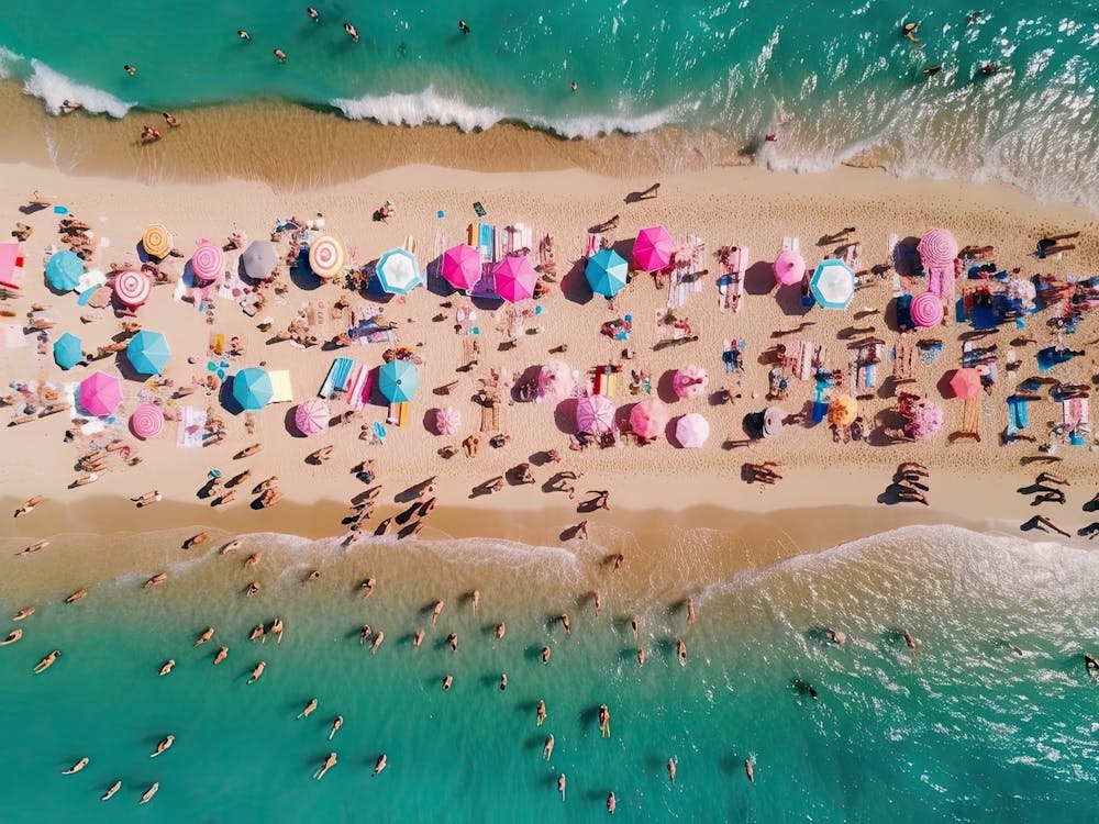 Aerial View Beach Club Summer Photography 5