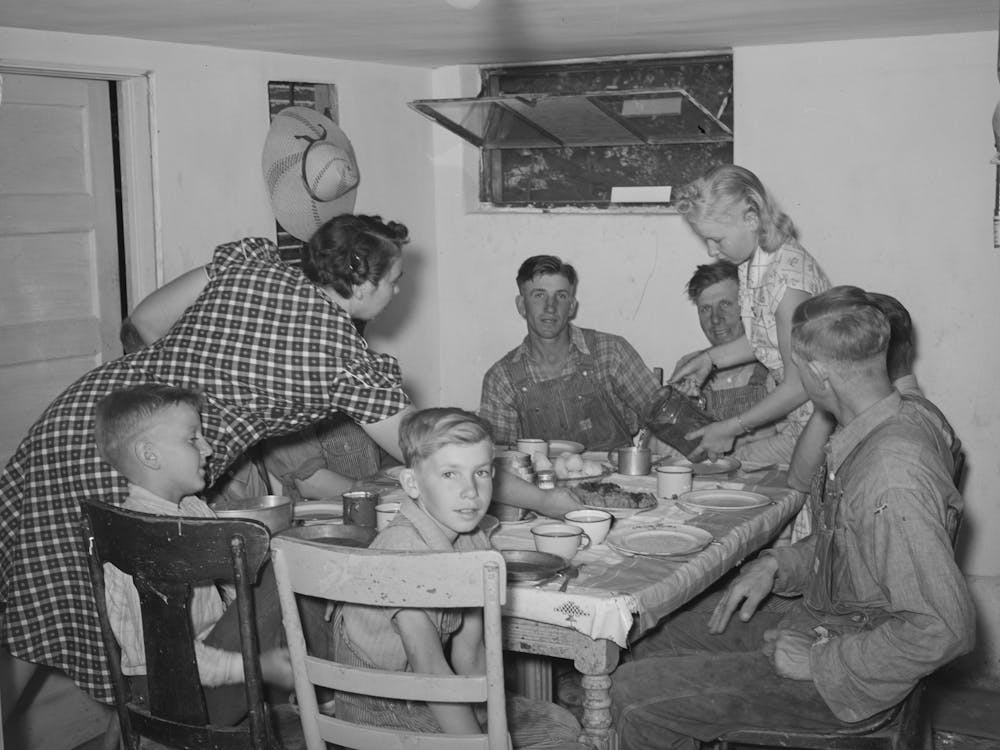 Untitled Photo, Possibly Related To Mormon Farmers At Dinner Table, Box Elder County, Utah By Russell Lee