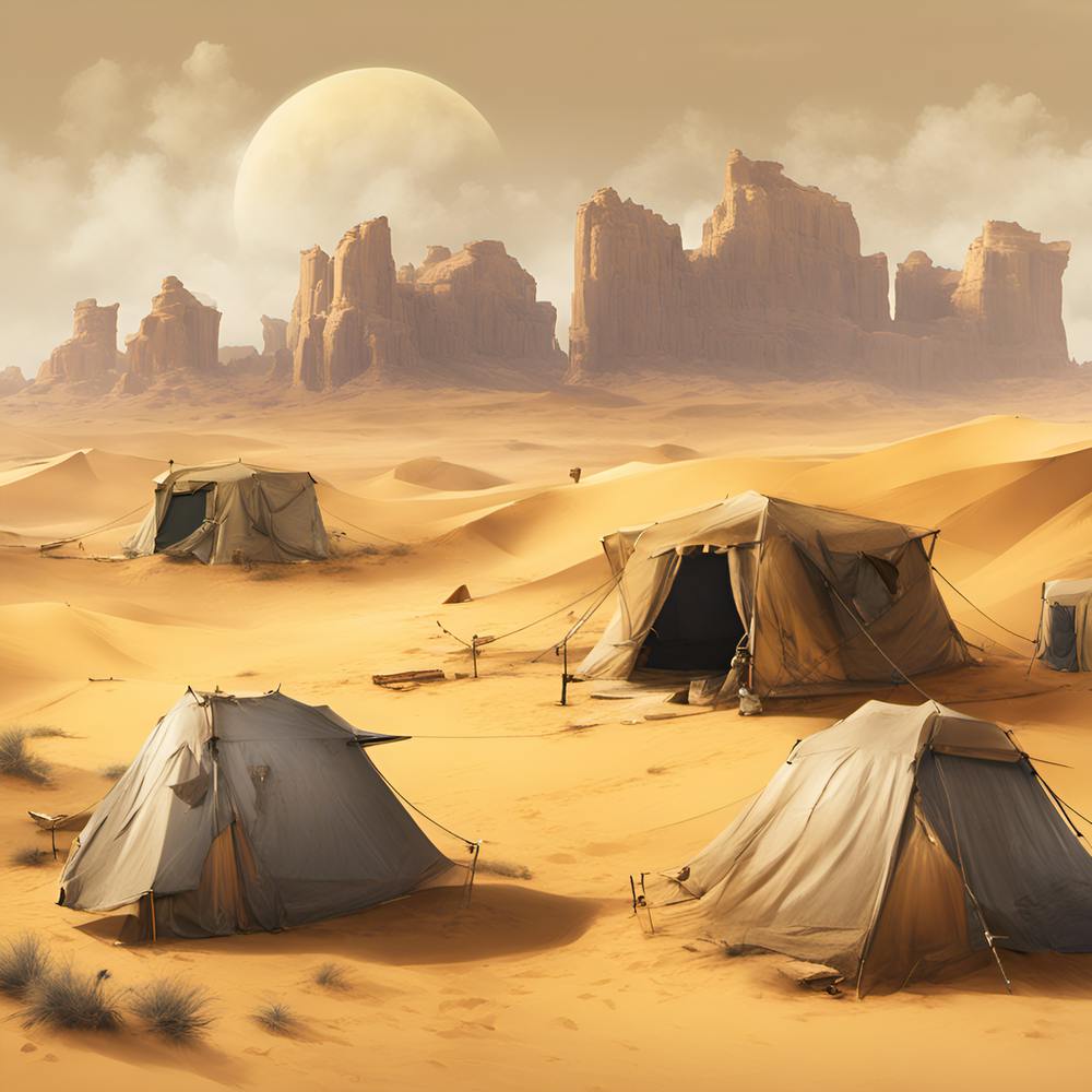 Tentes dans le désert 1