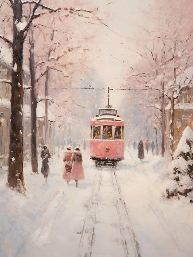 Dreamy Winter Painting Oslo Norway 3