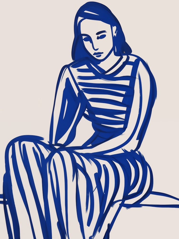 Woman Sitting On A Bench