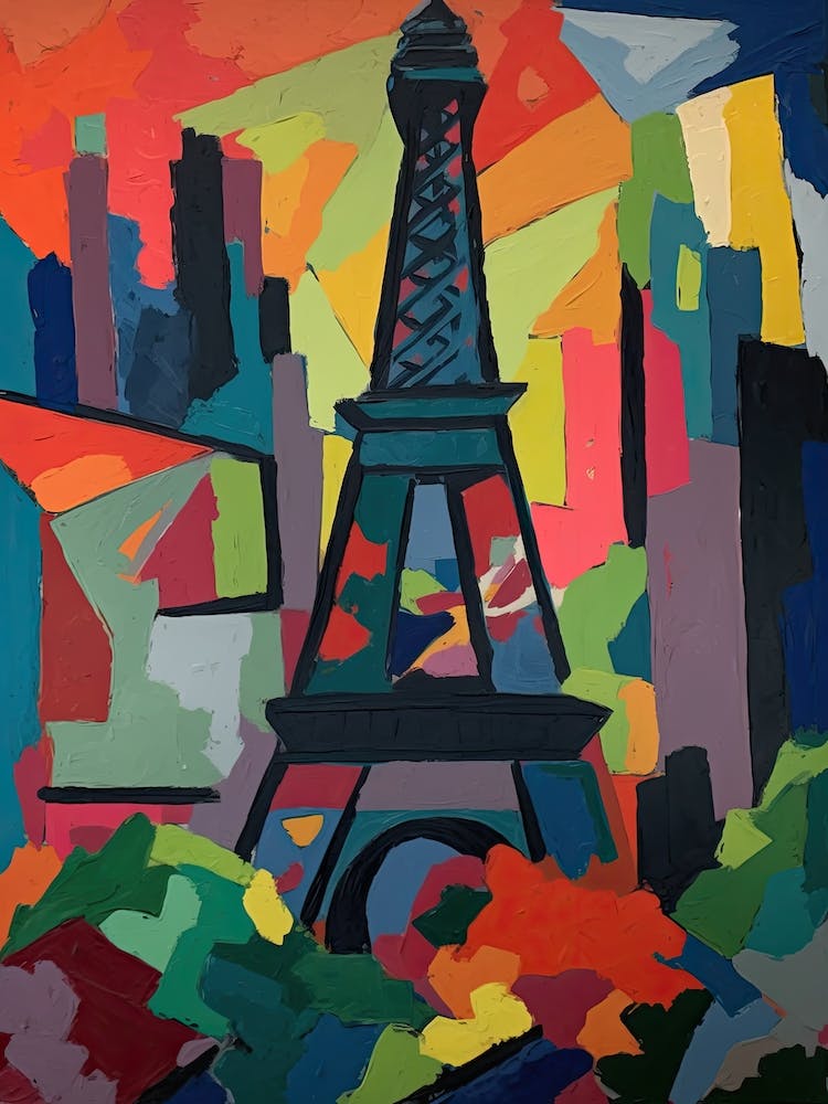 Eiffel Tower Paris France Henri Matisse Style 13