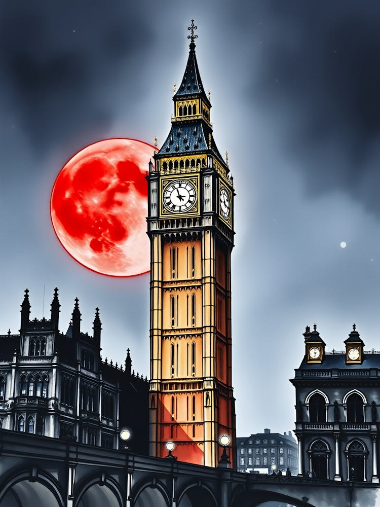 Big Ben And The Moon 3